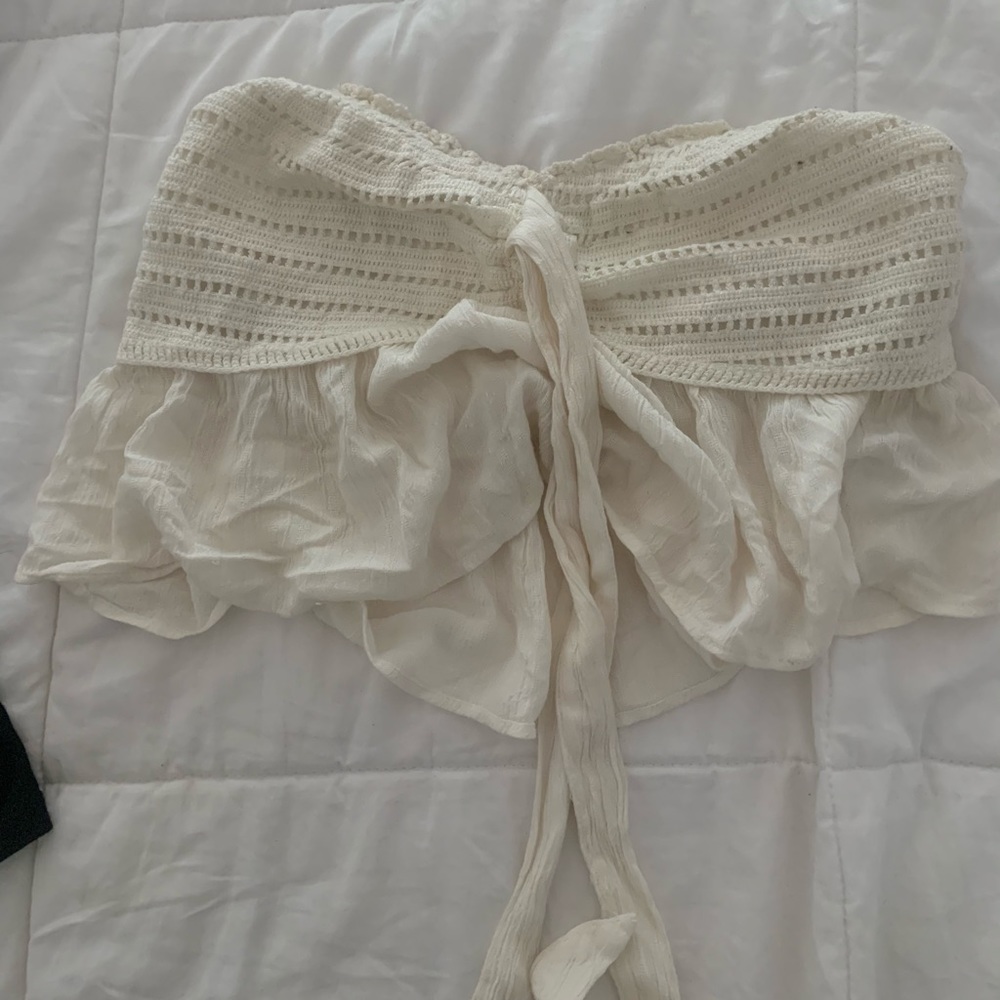 White american eagle tube top
